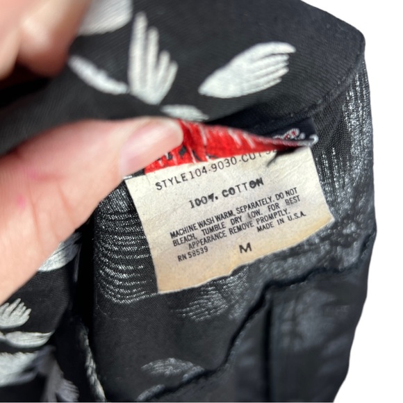 Vintage 80's/90's Black & White Floral FAST LANE California Open Jacket Sz M - Picture 11 of 12